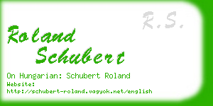 roland schubert business card